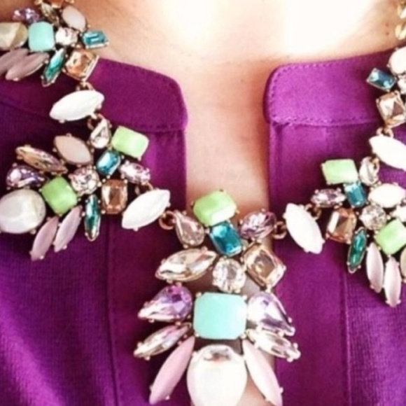 Stella & Dot | Crystal Encrusted Vntg Gold Gorgeous Trellis Statement Ne… - Picture 5 of 10